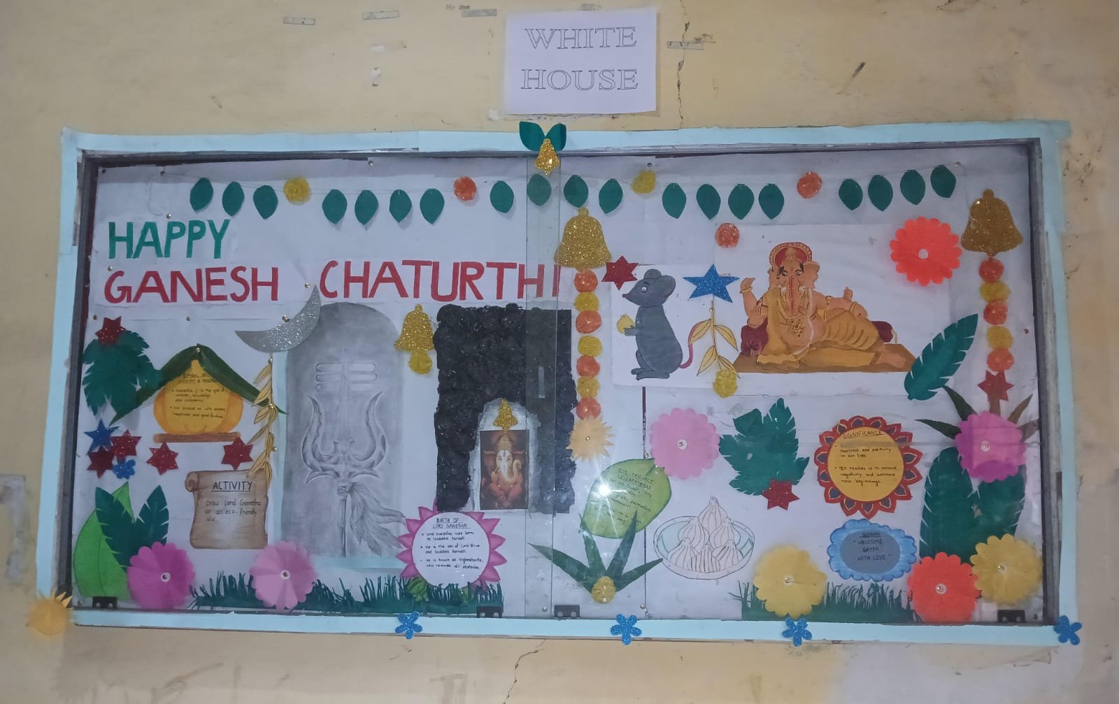 Board Decoration on Janamastami and Ganesh Chaturthi.